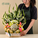 Giỏ Trái Cây Kiwi, Nho, Lê Nhập Khẩu Thành Tâm Kính Lễ