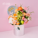 Giỏ Quà Trái Cây Celebration Fruit 02 - Táo Envy, Quýt, Nho Xanh Chúc Mừng Sinh Nhật Cô Ấy