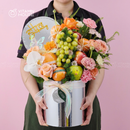 Giỏ Quà Trái Cây Celebration Fruit 02 - Táo Envy, Quýt, Nho Xanh Chúc Mừng Sinh Nhật Cô Ấy