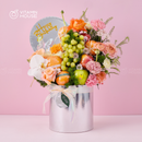 Giỏ Quà Trái Cây Celebration Fruit 02 - Táo Envy, Quýt, Nho Xanh Chúc Mừng Sinh Nhật Cô Ấy