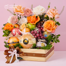 Giỏ Quà Trái Cây Celebration Fruit 04 - Táo Envy, Lê Nâu, Nho Đỏ Đi Thăm Bệnh Thay Lời Chúc Sức Khỏe