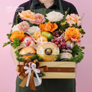Giỏ Quà Trái Cây Celebration Fruit 04 - Táo Envy, Lê Nâu, Nho Đỏ Đi Thăm Bệnh Thay Lời Chúc Sức Khỏe