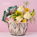 Giỏ Quà Trái Cây Celebration Fruit 06 - Đùi Sau Heo Muối, Rượu Vang Đỏ, Phô Mai Mềm Tặng Quà Tân Gia, Tất Niên