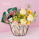 Giỏ Quà Trái Cây Celebration Fruit 06 - Đùi Sau Heo Muối, Rượu Vang Đỏ, Phô Mai Mềm Tặng Quà Tân Gia, Tất Niên