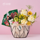 Giỏ Quà Trái Cây Celebration Fruit 06 - Đùi Sau Heo Muối, Rượu Vang Đỏ, Phô Mai Mềm Tặng Quà Tân Gia, Tất Niên