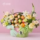Giỏ Quà Trái Cây Celebration Fruit 07 - Táo Envy, Lê, Cam, Kiwi Tặng Sinh Nhật Người Yêu