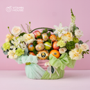 Giỏ Quà Trái Cây Celebration Fruit 07 - Táo Envy, Lê, Cam, Kiwi Tặng Sinh Nhật Người Yêu
