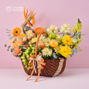 Giỏ Quà Trái Cây Celebration Fruit 08 - Kiwi Vàng, Nho, Táo Tặng Quà 20/10 Cho Người Phụ Nữ Tuyệt Vời