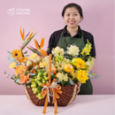 Giỏ Quà Trái Cây Celebration Fruit 08 - Kiwi Vàng, Nho, Táo Tặng Quà 20/10 Cho Người Phụ Nữ Tuyệt Vời