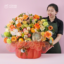 Giỏ Quà Trái Cây Celebration Fruit 09 - Nho Xanh, Táo, Lê Chúc Mừng Khai Trương, Khánh Thành