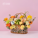 Giỏ Quà Trái Cây Celebration Fruit 13 - Nho Xanh, Táo Envy, Cam Tặng Nhân Ngày Nhà Giáo Việt Nam