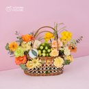 Giỏ Quà Trái Cây Celebration Fruit 13 - Nho Xanh, Táo Envy, Cam Tặng Nhân Ngày Nhà Giáo Việt Nam