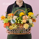 Giỏ Quà Trái Cây Celebration Fruit 13 - Nho Xanh, Táo Envy, Cam Tặng Nhân Ngày Nhà Giáo Việt Nam