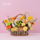 Giỏ Quà Trái Cây Celebration Fruit 13 - Nho Xanh, Táo Envy, Cam Tặng Nhân Ngày Nhà Giáo Việt Nam