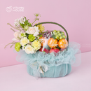 Giỏ Quà Trái Cây Celebration Fruit 15 - Nho Đỏ, Táo Envy, Quýt Tặng Người Thân, Bạn Bè