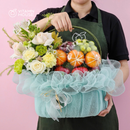 Giỏ Quà Trái Cây Celebration Fruit 15 - Nho Đỏ, Táo Envy, Quýt Tặng Người Thân, Bạn Bè
