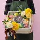 Giỏ Quà Trái Cây Celebration Fruit 18 - Táo, Nho, Cam Tặng Bác Sĩ, Sếp Nữ