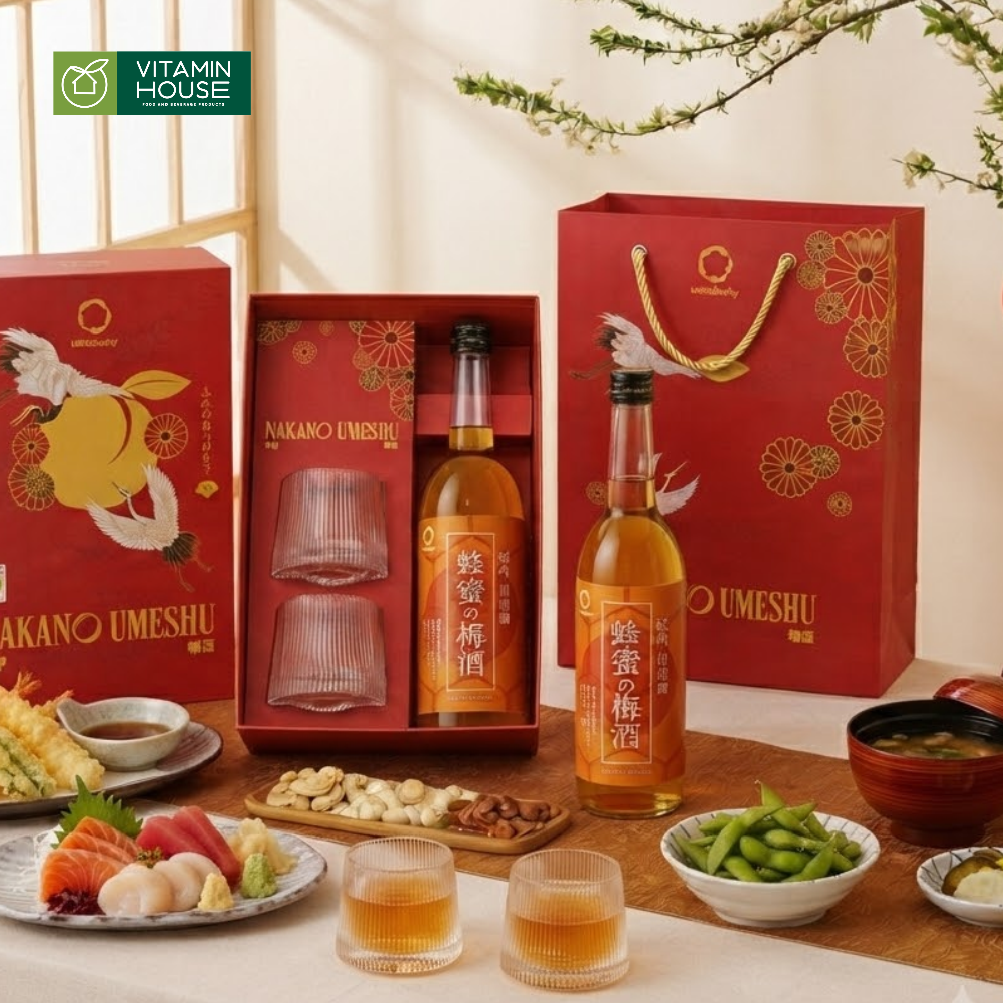 Set Rượu Mơ Nakano 2