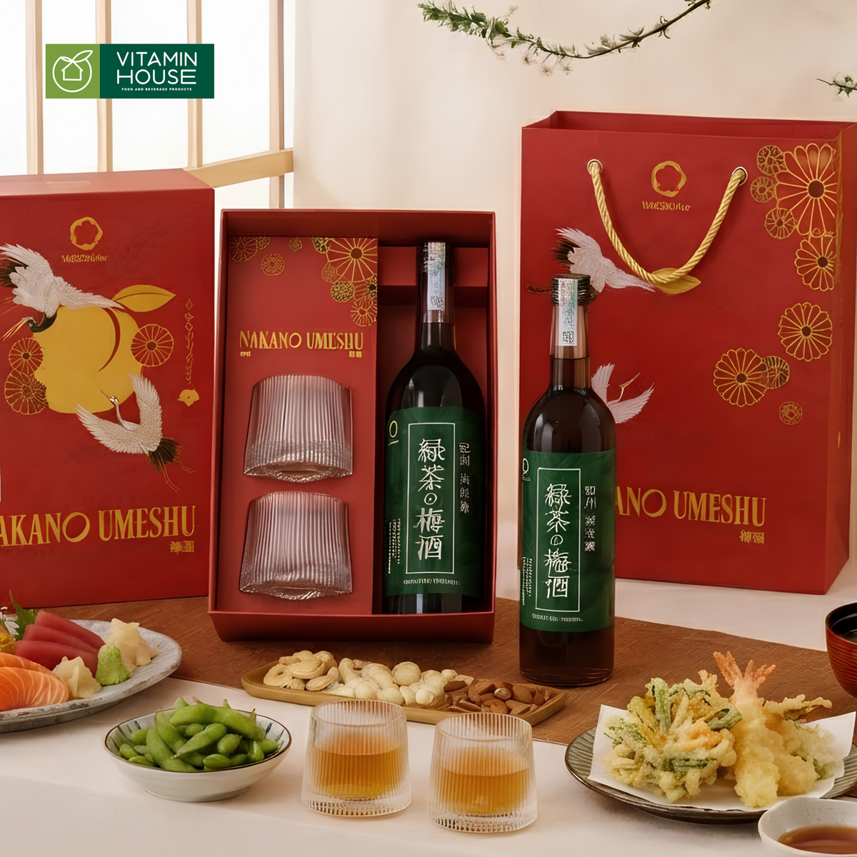Set Rượu Mơ Nakano 3