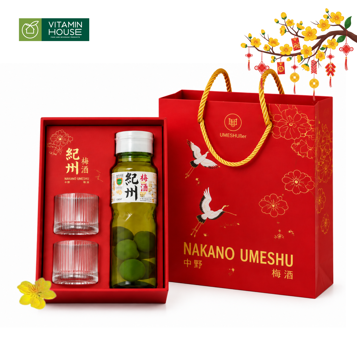 Set Rượu Mơ Nakano 4