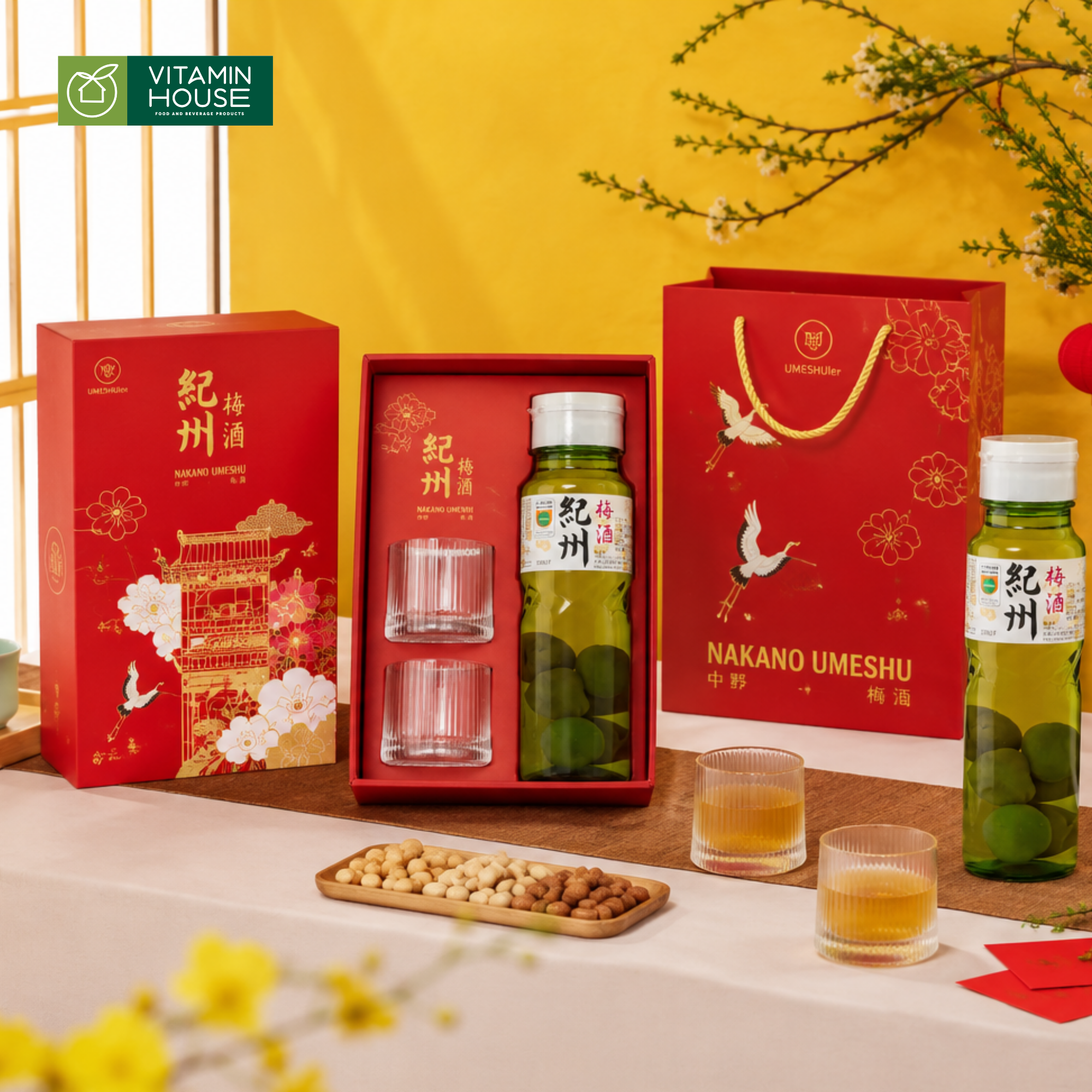 Set Rượu Mơ Nakano 4