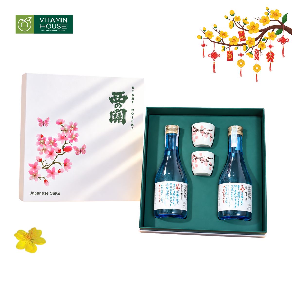 Set Rượu Sake Anh Đào 1