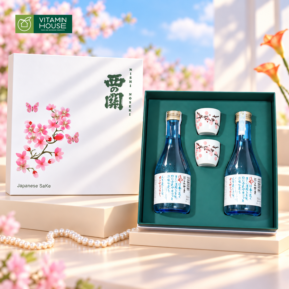 Set Rượu Sake Anh Đào 1