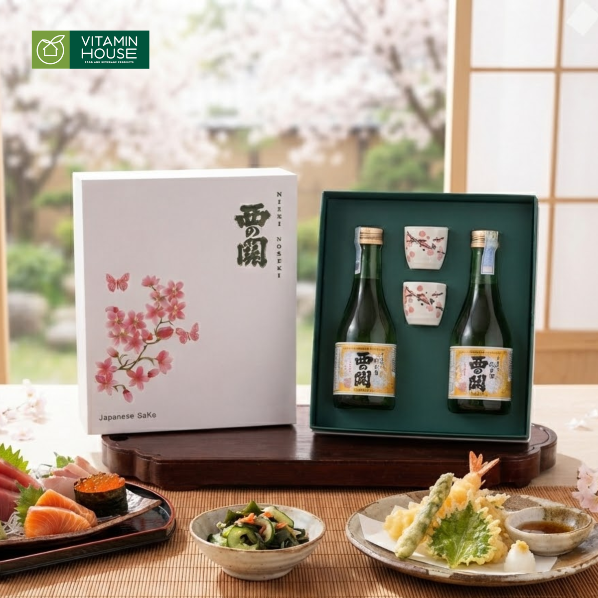 Set Rượu Sake Anh Đào 2