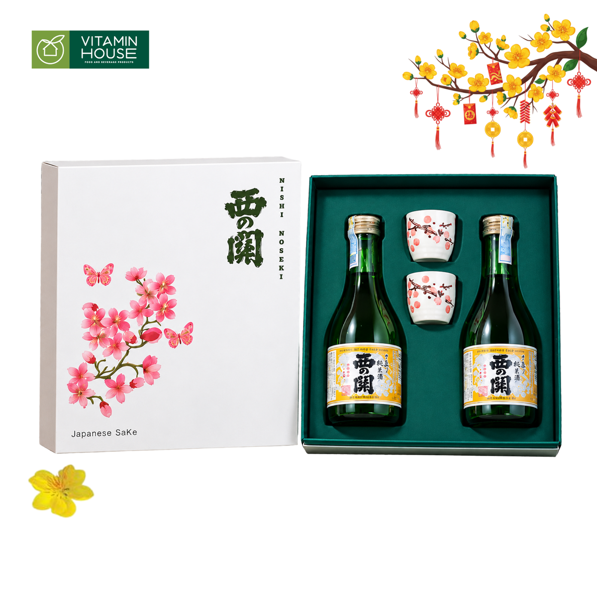 Set Rượu Sake Anh Đào 2
