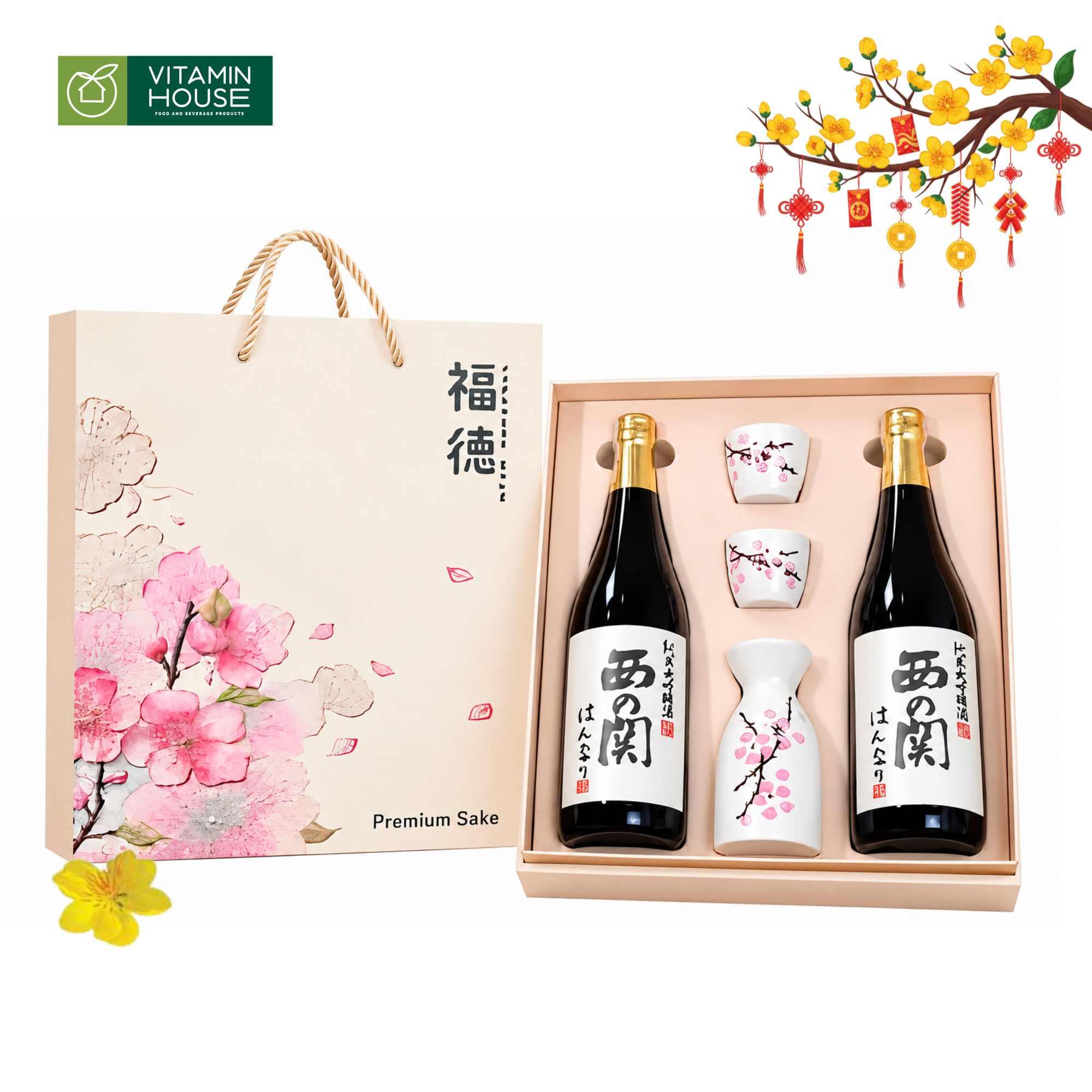 Set Rượu Sake Phú Hoa Niên 1