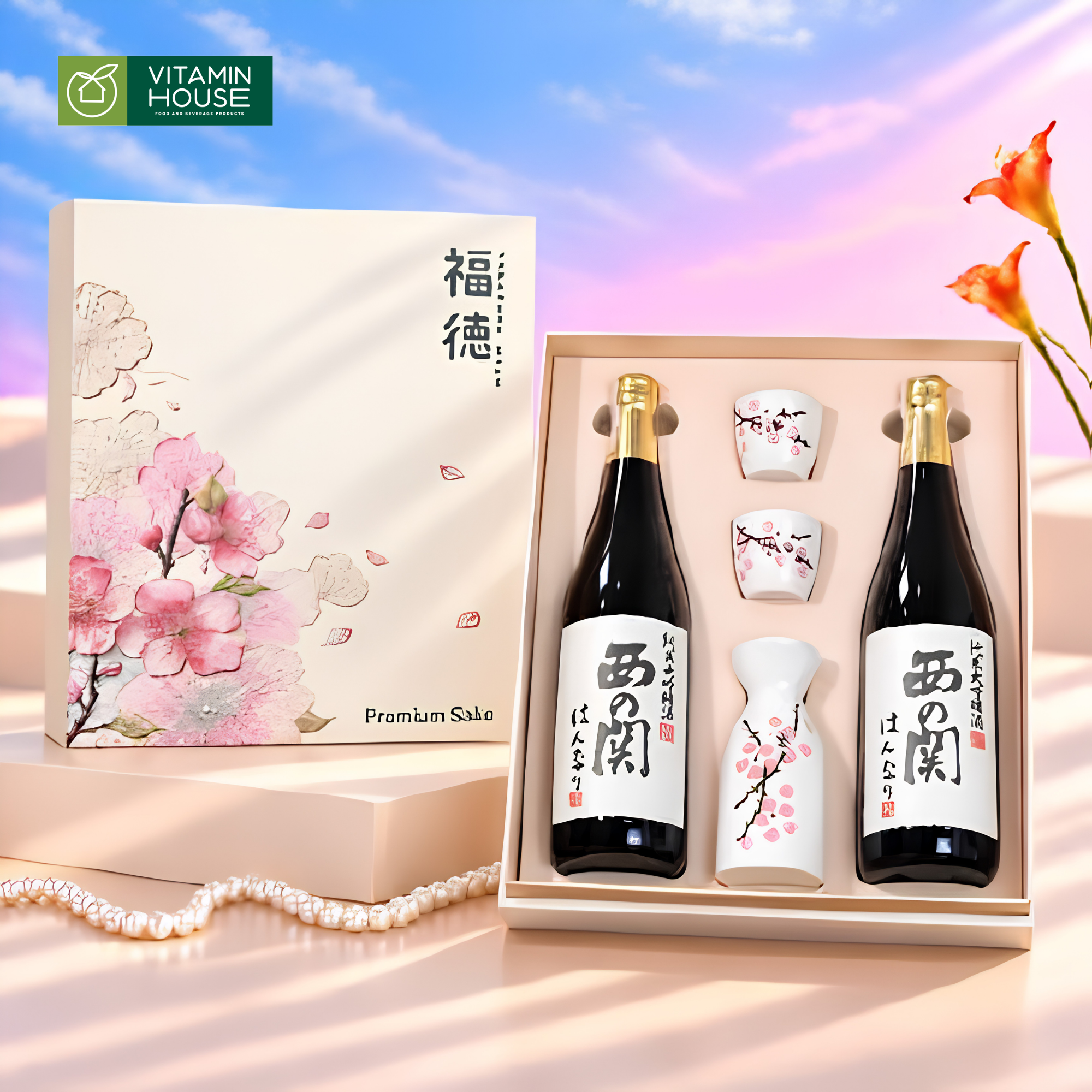 Set Rượu Sake Phú Hoa Niên 1