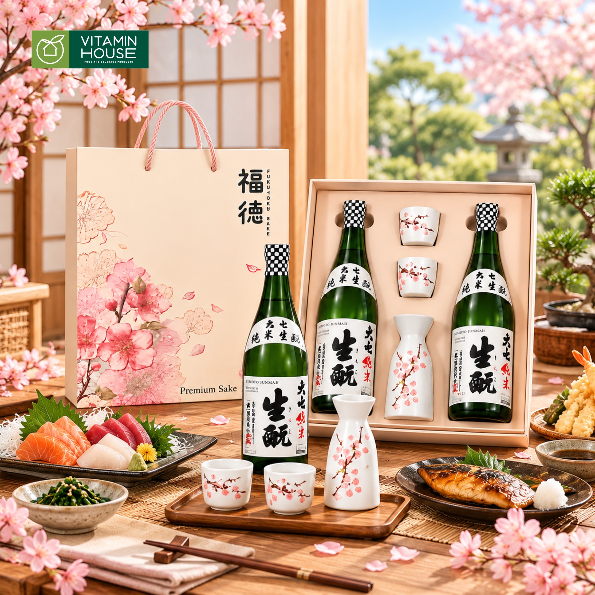 Set Rượu Sake Phú Hoa Niên 3