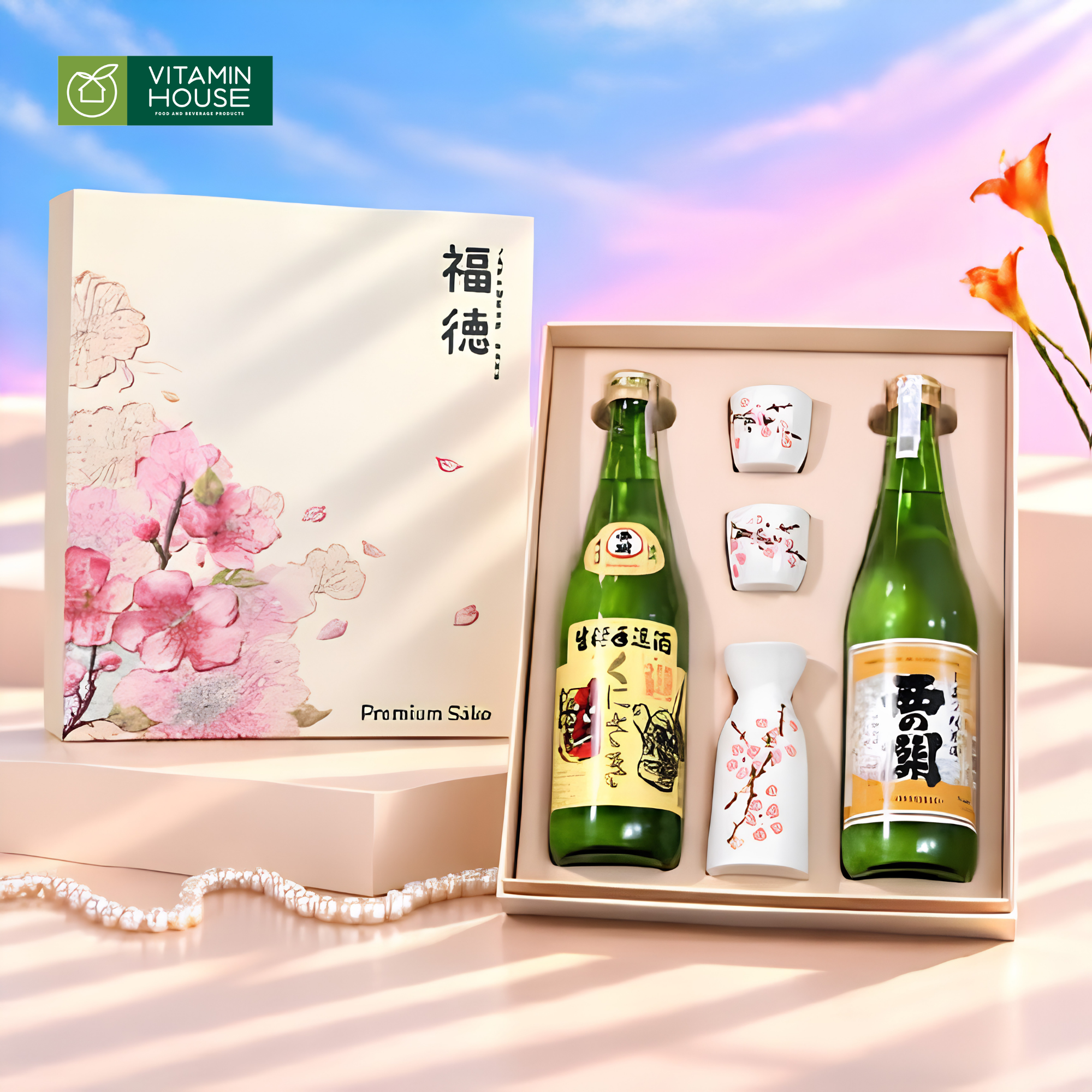Set Rượu Sake Phú Hoa Niên 4
