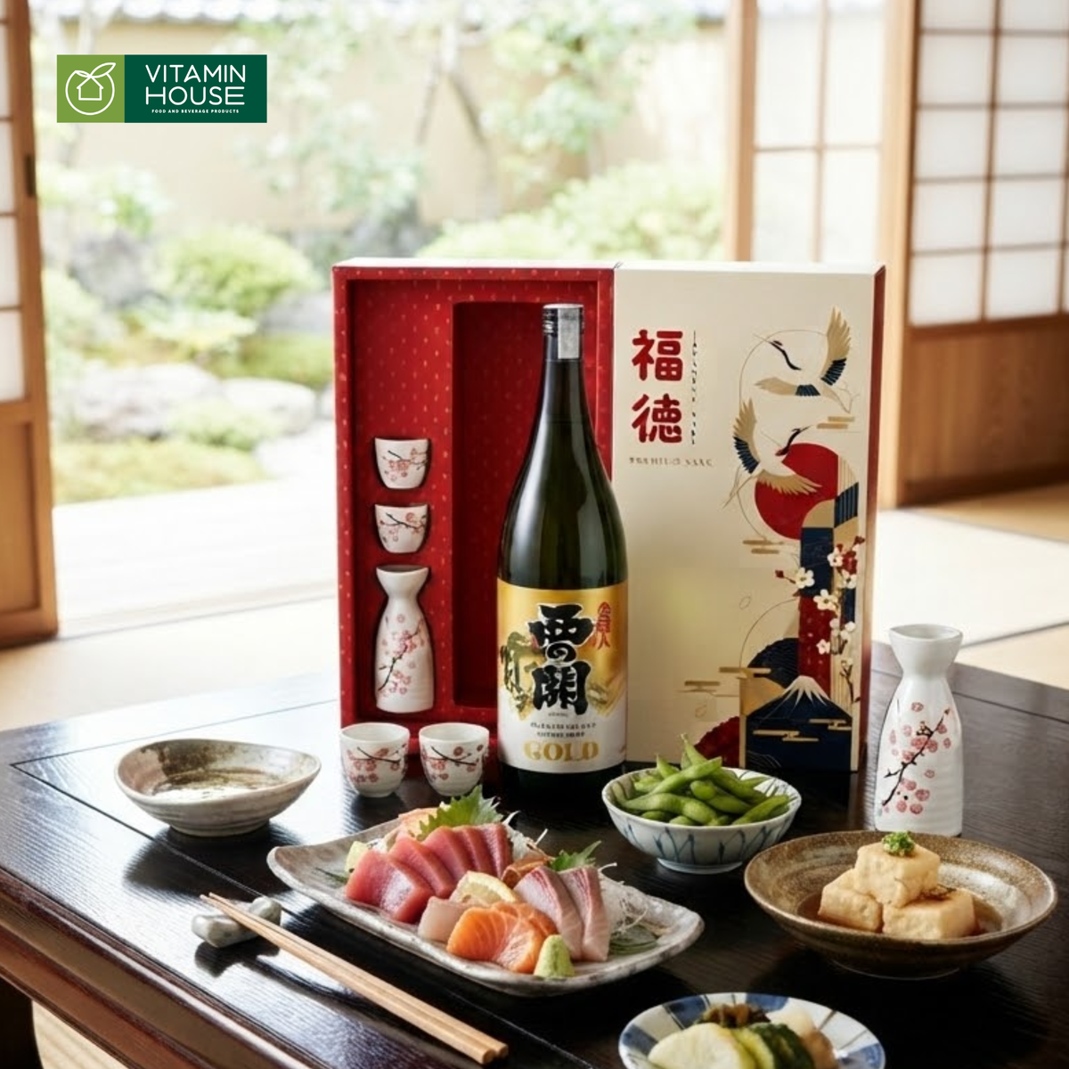 Set Rượu Sake Premium 2