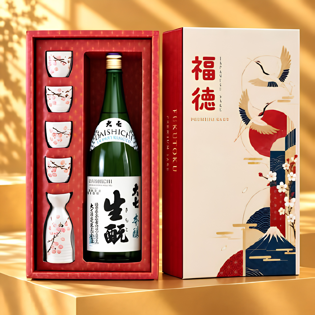 Set Rượu Sake Premium 4