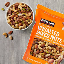 Hỗn Hợp Hạt Unsalted Mixed Nuts Kirkland Mỹ Gói 1.13 Kg (Cam)