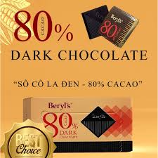 Socola Đắng Beryls 80% Cacao Hộp 60g