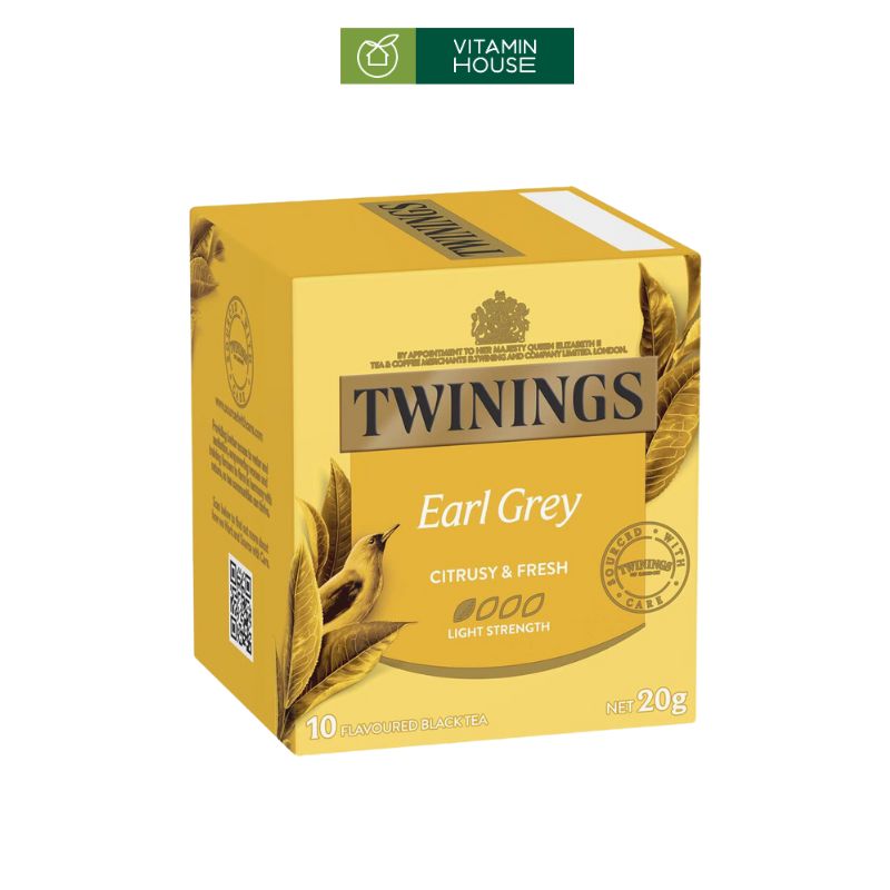 Trà Túi Lọc Twinings Of London Earl Grey Tea Hương Vị Thanh Tao Từ Cam Bergamot