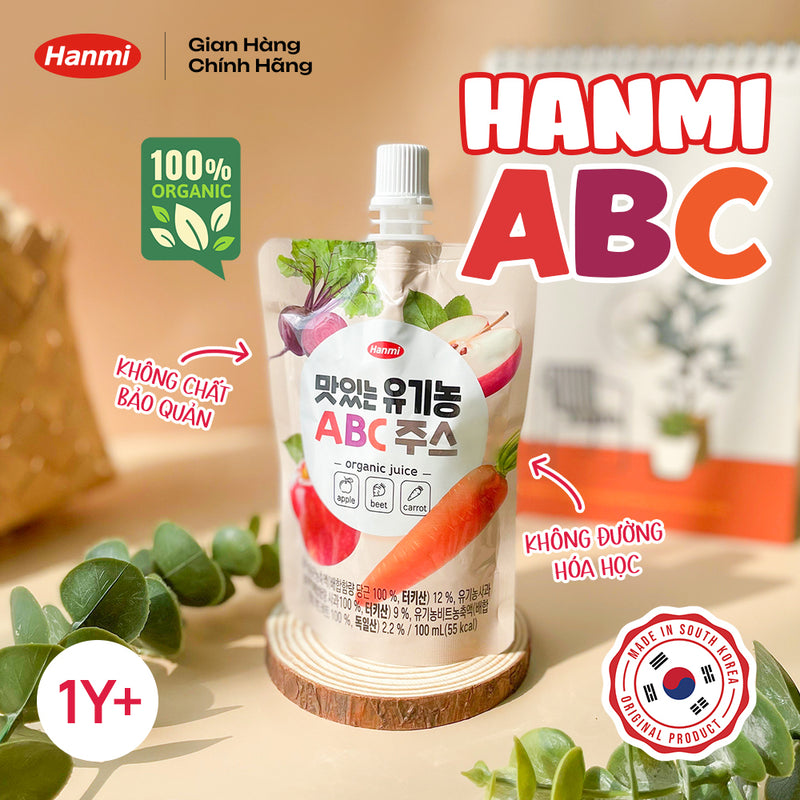 Nước Trái Cây Tổng Hợp Hanmi Organic ABC HQ Gói 100ml