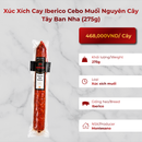 Xúc Xích Cay Iberico Cebo Muối Nguyên Cây TBN (275g)