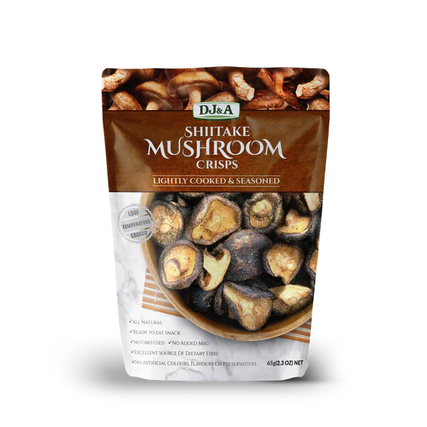 Nấm Hương Sấy Giòn Mushroom Crisps Úc Gói 150g
