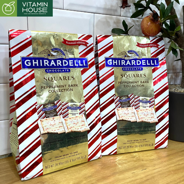 Socola Peppermint Bark Collection Ghirardelli Mỹ