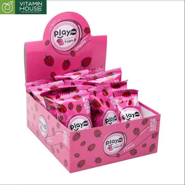 Kẹo dẻo cuộn Playmore vị dâu 21g