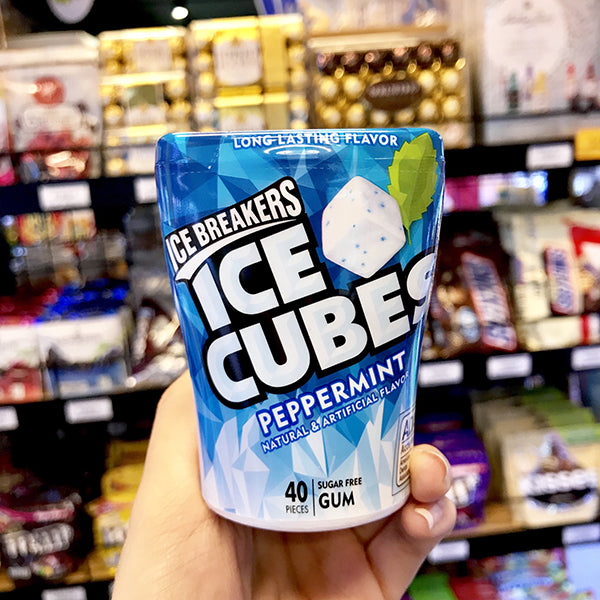Kẹo Gum Nhai Không Đường – Ice Breakers Ice Cubes Spearmint Peppermint