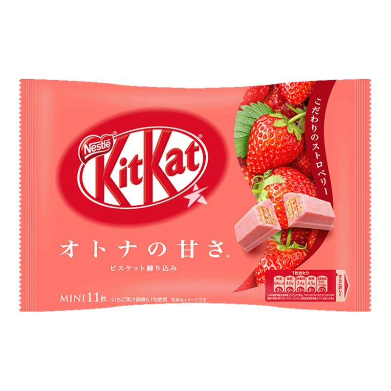 Bánh Xốp KitKat Vị Dâu Nestle Nhật Gói 11 Thanh