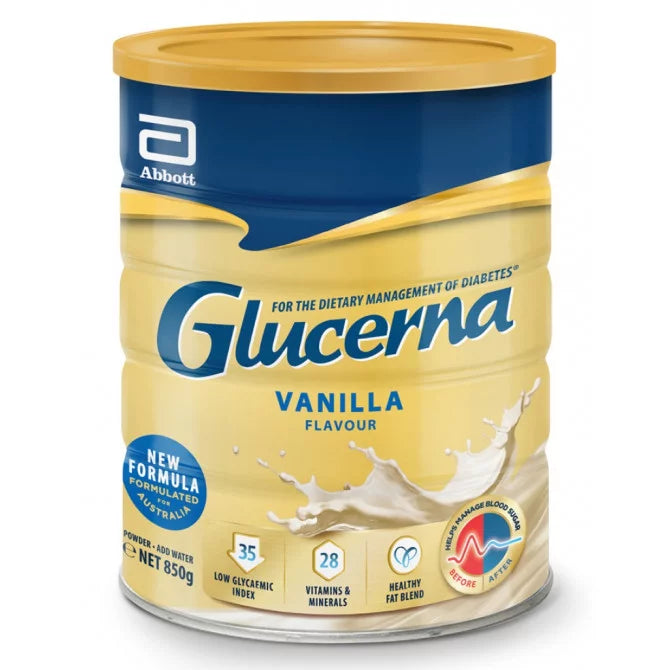 Hộp Sữa Glucerna Úc Hương Vanilla 850g