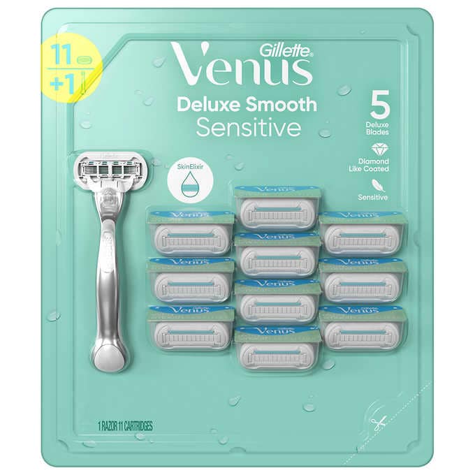 Set dao cạo Venus Deluxe Smooth Sensitive (xanh)