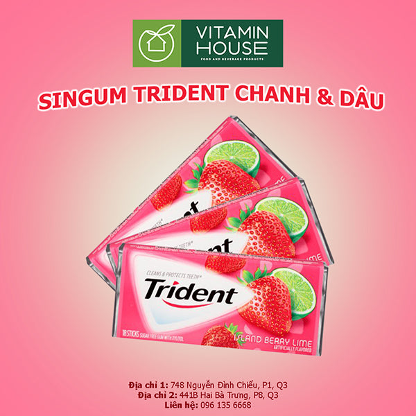Kẹo Gum Trident Chanh Dâu
