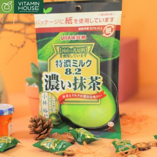 Kẹo sữa Matcha UHA Tokuno 80g