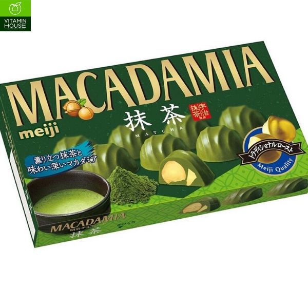 Kẹo Chocolate Meiji Macadamia Matcha 79g